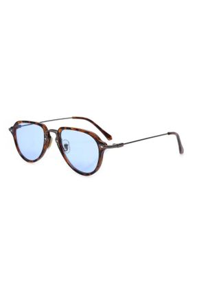 عینک آفتابی آبی زنانه 57 UV400 پلاستیک مات قطره ای کد 790308323