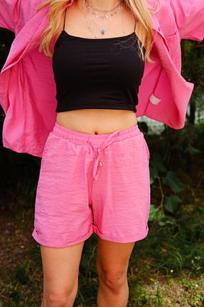 ست بالاتنه و پائین تنه صورتی زنانه بافتنی Dünya Butik - کد 790322438