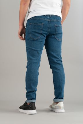 شلوار جین آبی مردانه پاچه تنگ جین ساده استاندارد کد 790424995