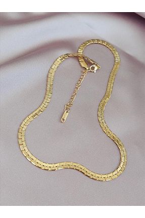 گردنبند استیل ( فولاد ) طلائی زنانه استیل (فولاد) Quella Takı - کد 790364249