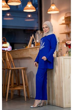 ست بالاتنه و پائین تنه آبی زنانه جین Zümrüt - کد 758384995