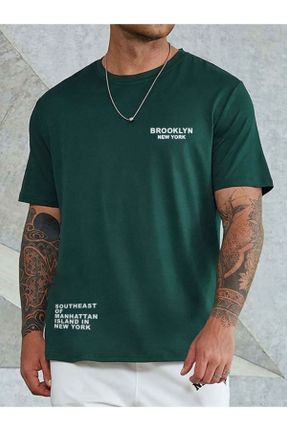 تی شرت سبز مردانه اورسایز پنبه (نخی) کد 790464181