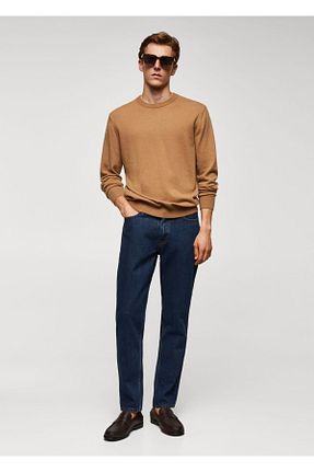 شلوار جین آبی مردانه رگولار MANGO Man - کد 755011688