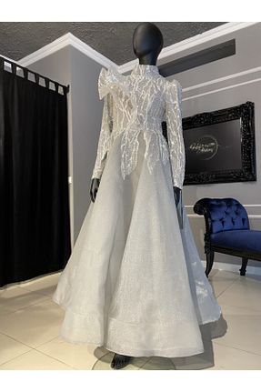لباس مجلسی و فارغ التحصیلی طوسی زنانه پولک دوزی Hürrem Aldinç - کد 238602735