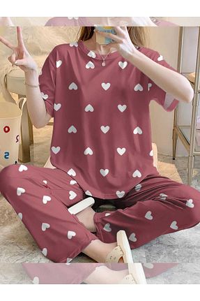 ست لباس راحتی صورتی زنانه ساده PEMBİŞ HOMEWEAR - کد 790359695