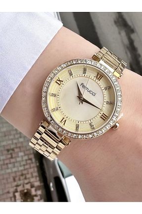 ساعت مچی طلائی زنانه 31-35 میلی متر Ferrucci - کد 790483473