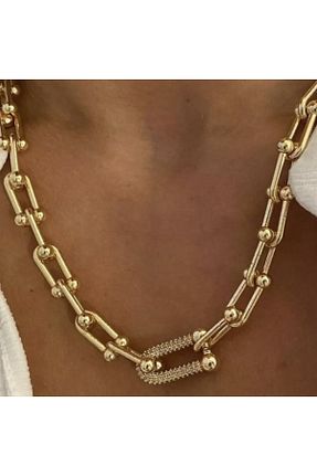 گردنبند استیل ( فولاد ) طلائی زنانه استیل (فولاد) Rsl Accessories Bijuteri - کد 790523651