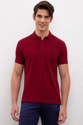 پولوشرت زرشکی مردانه پنبه ای U.S. Polo Assn. - کد 47312469