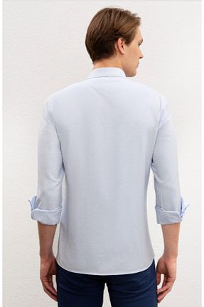 پیراهن آبی مردانه اسلیم فیت U.S. Polo Assn. - کد 47585840