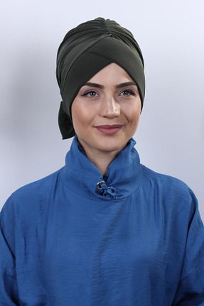 کلاه شنای حجاب خاکی زنانه Genel Markalar - کد 47765547