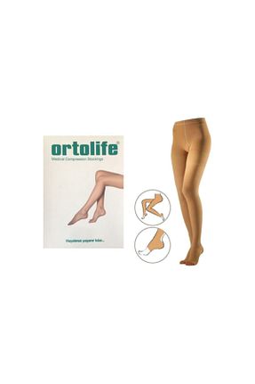 جوراب بژ زنانه جوراب شلواری ORTOLİFE - کد 48026318