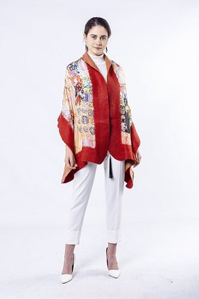 شال قرمز زنانه ابریشم Nomads Felt - کد 48207271