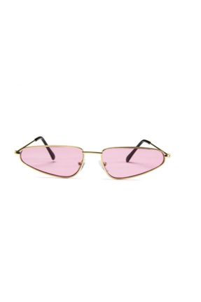 عینک آفتابی صورتی زنانه 55 UV400 فلزی گربه ای کد 48283133