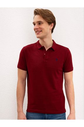 پولوشرت زرشکی مردانه پنبه ای U.S. Polo Assn. - کد 48227256