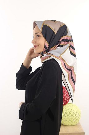 روسری صورتی پلی استر Vissona - کد 48835673