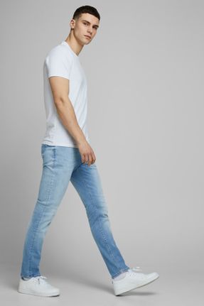 شلوار جین آبی مردانه پاچه راحت جین کد 635005241