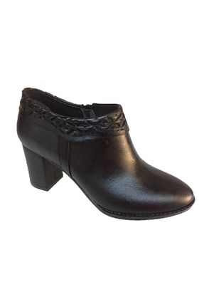 بوت / نیم بوت مشکی زنانه چرم خالص Elegan - کد 48920614