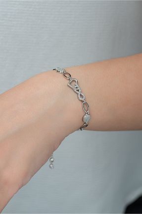 دستبند نقره سفید زنانه 925 عیار NEREZE - کد 49549512