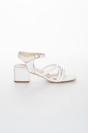 کفش پاشنه بلند کلاسیک سفید زنانه چرم مصنوعی پاشنه ضخیم پاشنه متوسط ( 5 - 9 cm ) کد 101925810