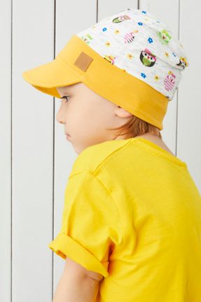 کلاه پشمی زرد بچه گانه پنبه (نخی) کد 45828992