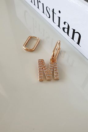 گوشواره جواهر طلائی زیرکن BUNNY - کد 102309999