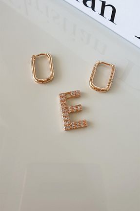 گوشواره جواهر طلائی زیرکن BUNNY - کد 102312788