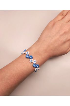 دستبند جواهر آبی زنانه کد 102786568