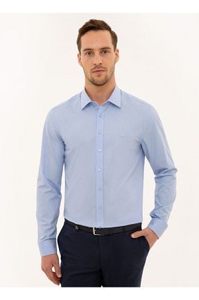 پیراهن آبی مردانه رگولار Pierre Cardin - کد 102995703