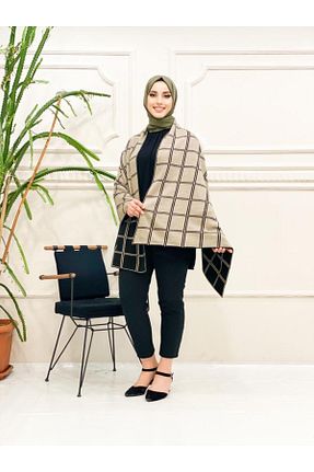 شال قهوه ای زنانه اکریلیک Kayaka triko - کد 790416706