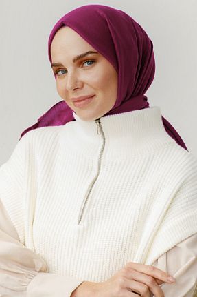 شال بنفش زنانه پنبه ای VALORSCARF - کد 790151252
