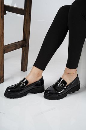 کفش کژوال مشکی زنانه چرم لاکی Osso - کد 380346849