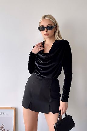 بلوز مشکی زنانه ساده LACHT - کد 790194161