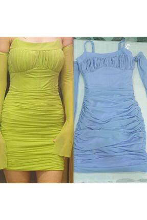 لباس آبی زنانه بافتنی serpildinc - کد 749087981