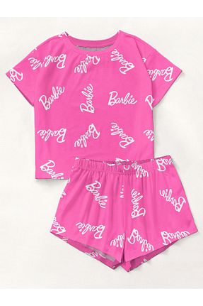 ست لباس راحتی صورتی زنانه چاپی PEMBİŞ HOMEWEAR - کد 790351833