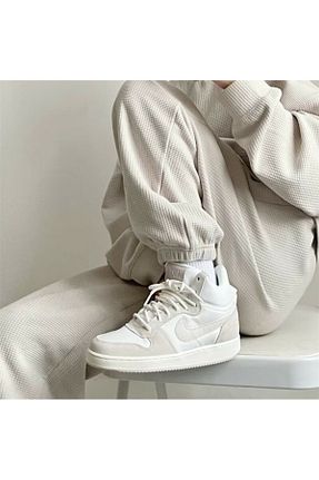 کفش اسنیکر قهوه ای زنانه چرم اصل Nike - کد 790455103