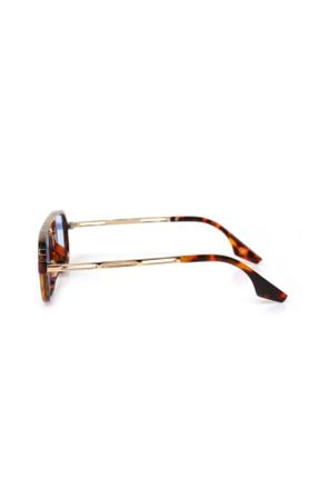 عینک آفتابی آبی زنانه 52 UV400 فلزی سایه روشن هندسی کد 790578389
