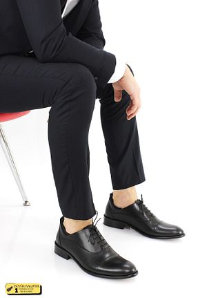 کفش کلاسیک مشکی مردانه چرم خالص DOCKA - کد 790605390