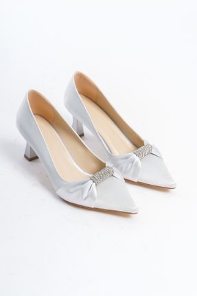 کفش استایلتو سفید پاشنه نازک پاشنه متوسط ( 5 - 9 cm ) کد 790713552