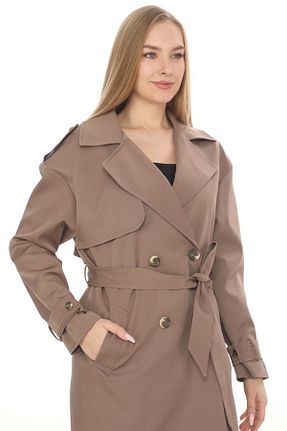 ترنچکت قهوه ای زنانه مخلوط پلی استر COLLECTİON - کد 790735274