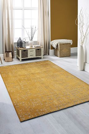 گلیم زرد پنبه ای luxor home - کد 790973933