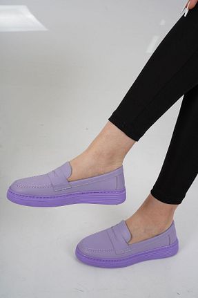 کفش اسنیکر بنفش زنانه چرم اصل Osso - کد 249131791