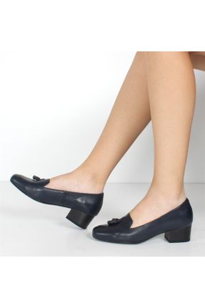 کفش کلاسیک سرمه ای زنانه پاشنه کوتاه ( 4 - 1 cm ) کد 348788406