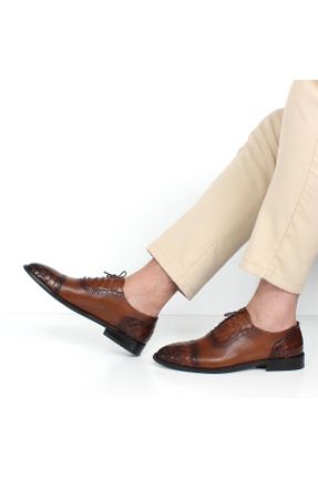 کفش کلاسیک قهوه ای مردانه پاشنه کوتاه ( 4 - 1 cm ) کد 773888765
