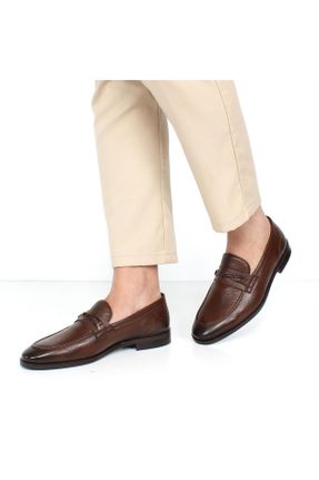 کفش کلاسیک قهوه ای مردانه پاشنه کوتاه ( 4 - 1 cm ) کد 773886272