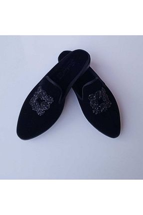 دمپائی خانگی مشکی زنانه پاشنه کوتاه (1 - 4 سانتی متر) NevaYy collection - کد 791055103
