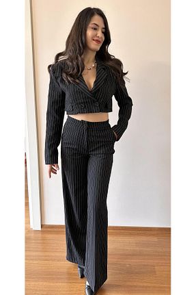 ست بالاتنه و پائین تنه مشکی زنانه تریکو Fonifashion - کد 790957169