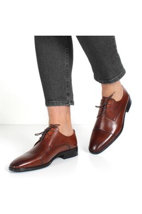 کفش کلاسیک قهوه ای مردانه پاشنه کوتاه ( 4 - 1 cm ) کد 773901631
