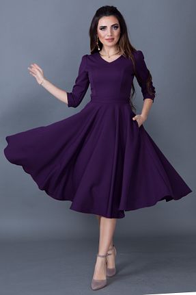 لباس بنفش زنانه بافتنی Bidoluelbise - کد 47482900