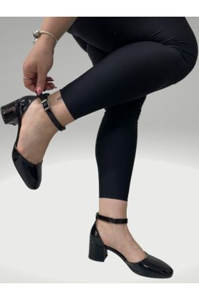 کفش پاشنه بلند کلاسیک مشکی زنانه چرم مصنوعی پاشنه متوسط ( 5 - 9 cm ) پاشنه ضخیم کد 790753365