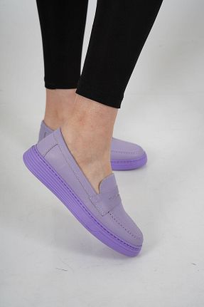 کفش اسنیکر بنفش زنانه چرم اصل Osso - کد 249131791